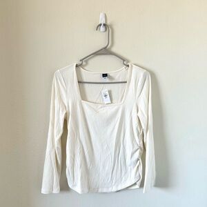 NWT Ribbed Square Neck Top